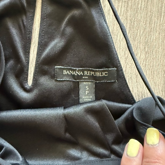 Banana Republic Halter Black Cinched Waist Summer Dress - Picture 2 of 3